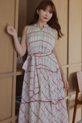 【9月中旬発送】Anduze Belted Check Dress