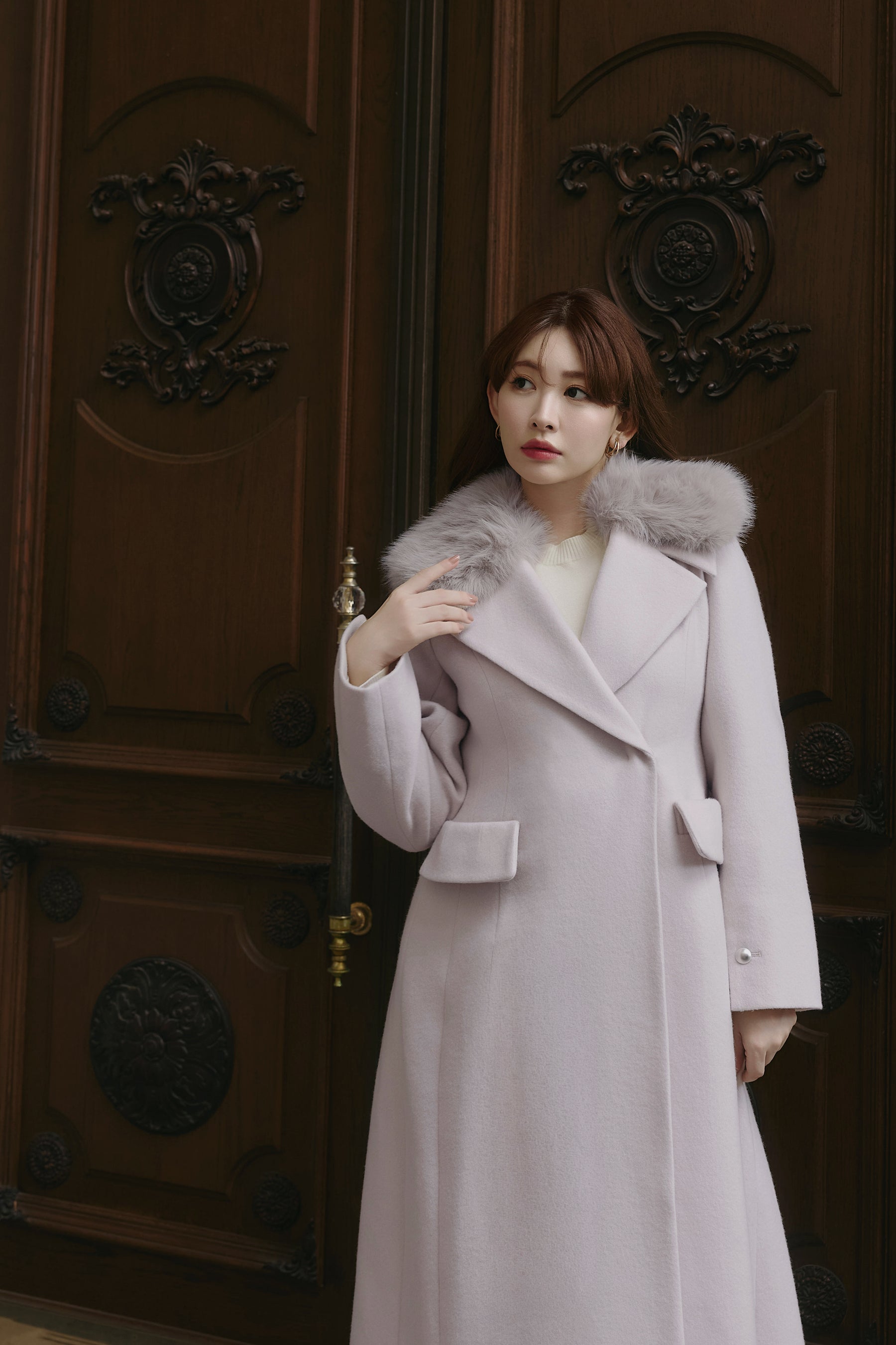 【10月中旬発送】Nicole Wool-Blend Longline Coat