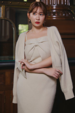 【10月中旬発送】Lydie Ribbon-Tie Knit Ensemble