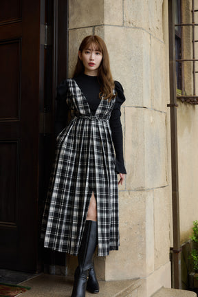 Classic Plaid Jumper Dress