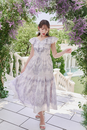 Jendaya Lace-Print Dress