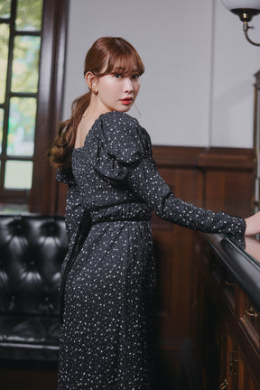 【10月上旬発送】Capucine Bloom Sleeve Chiffon Dress