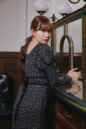 【10月上旬発送】Capucine Bloom Sleeve Chiffon Dress