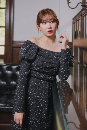 【10月上旬発送】Capucine Bloom Sleeve Chiffon Dress