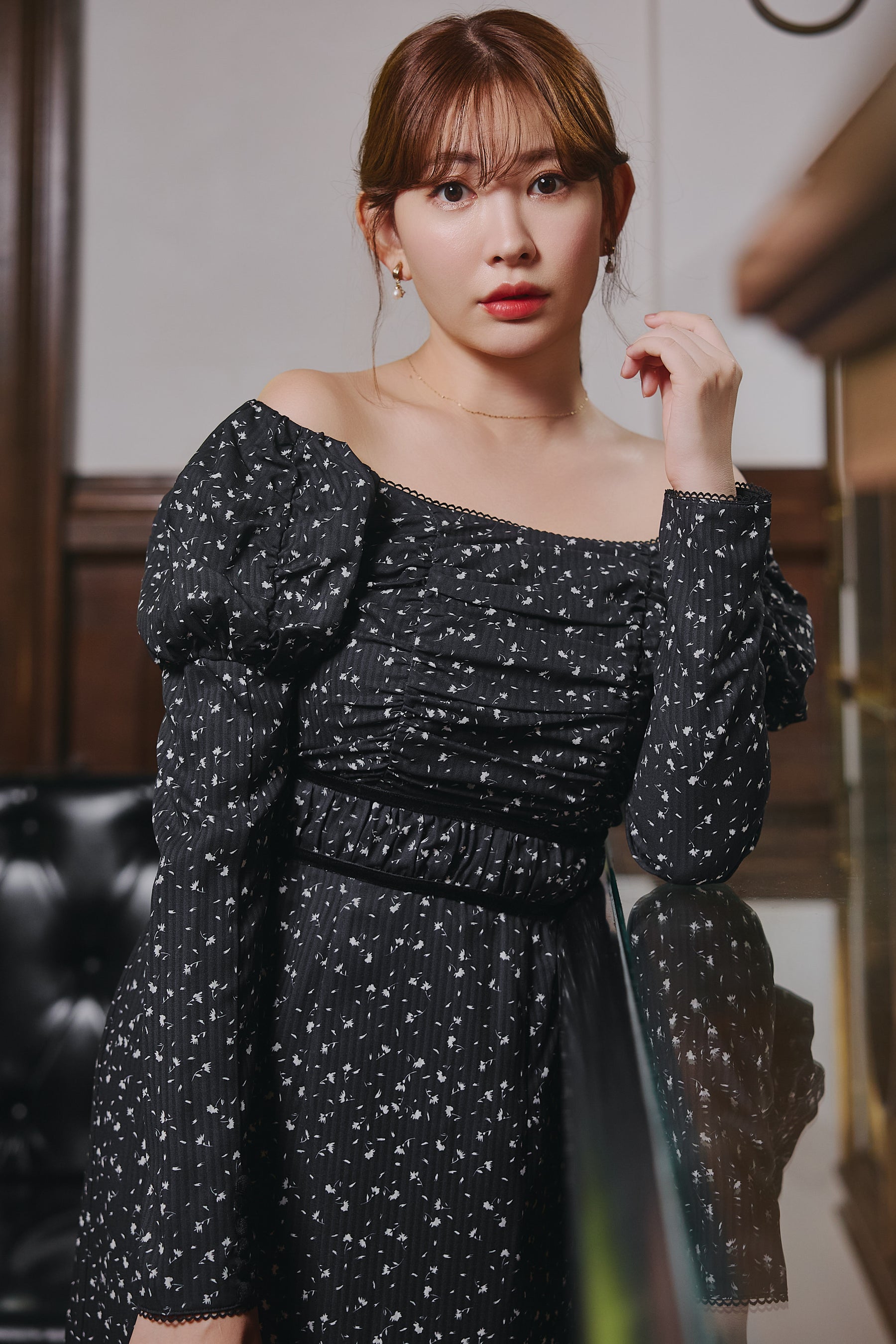 【10月上旬発送】Capucine Bloom Sleeve Chiffon Dress