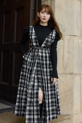 Classic Plaid Jumper Dress