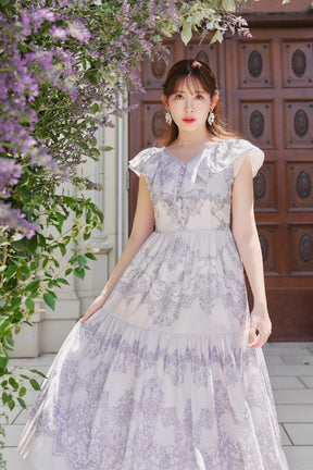 Jendaya Lace-Print Dress