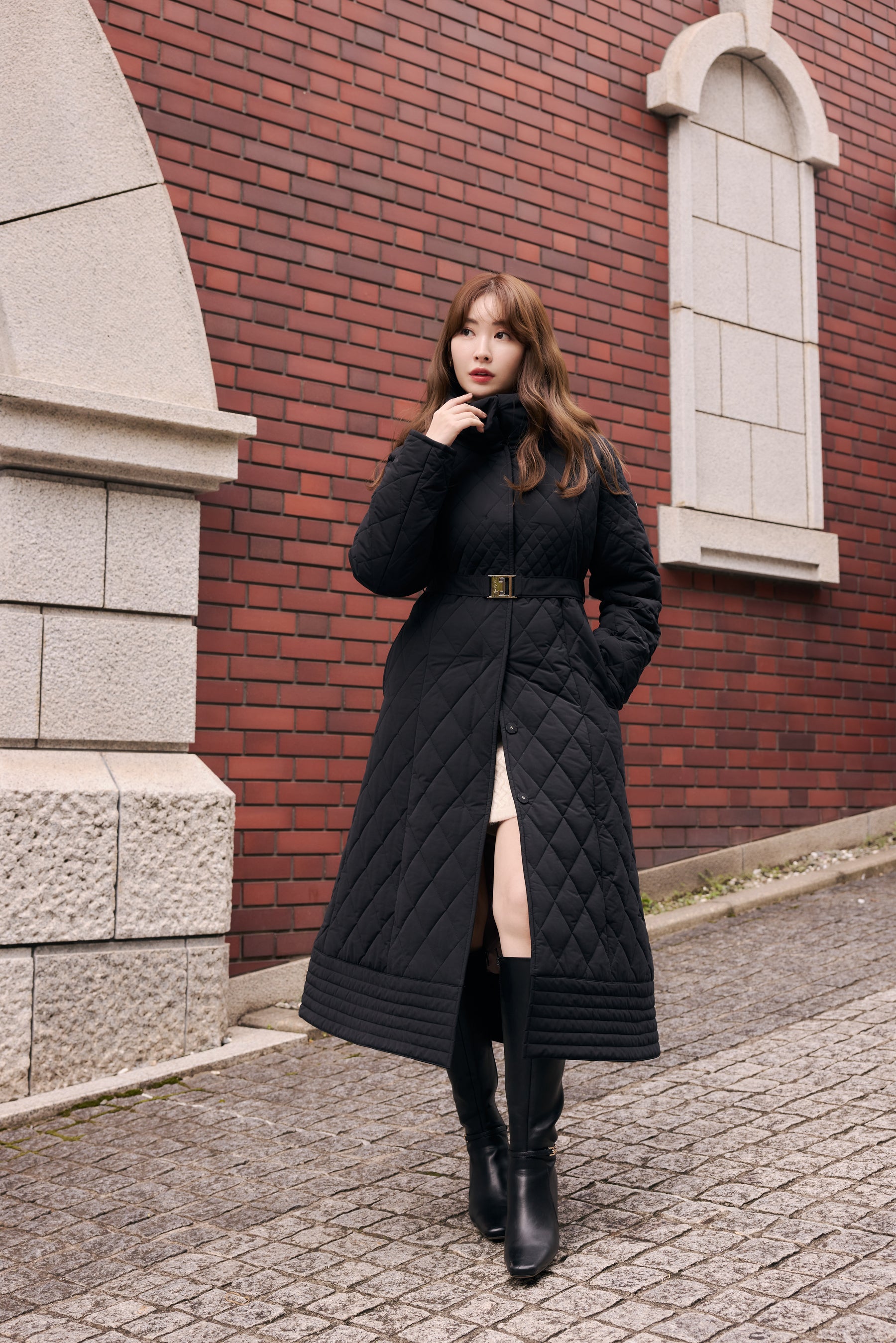 Shipping in early January Madison Quilted Long Coat