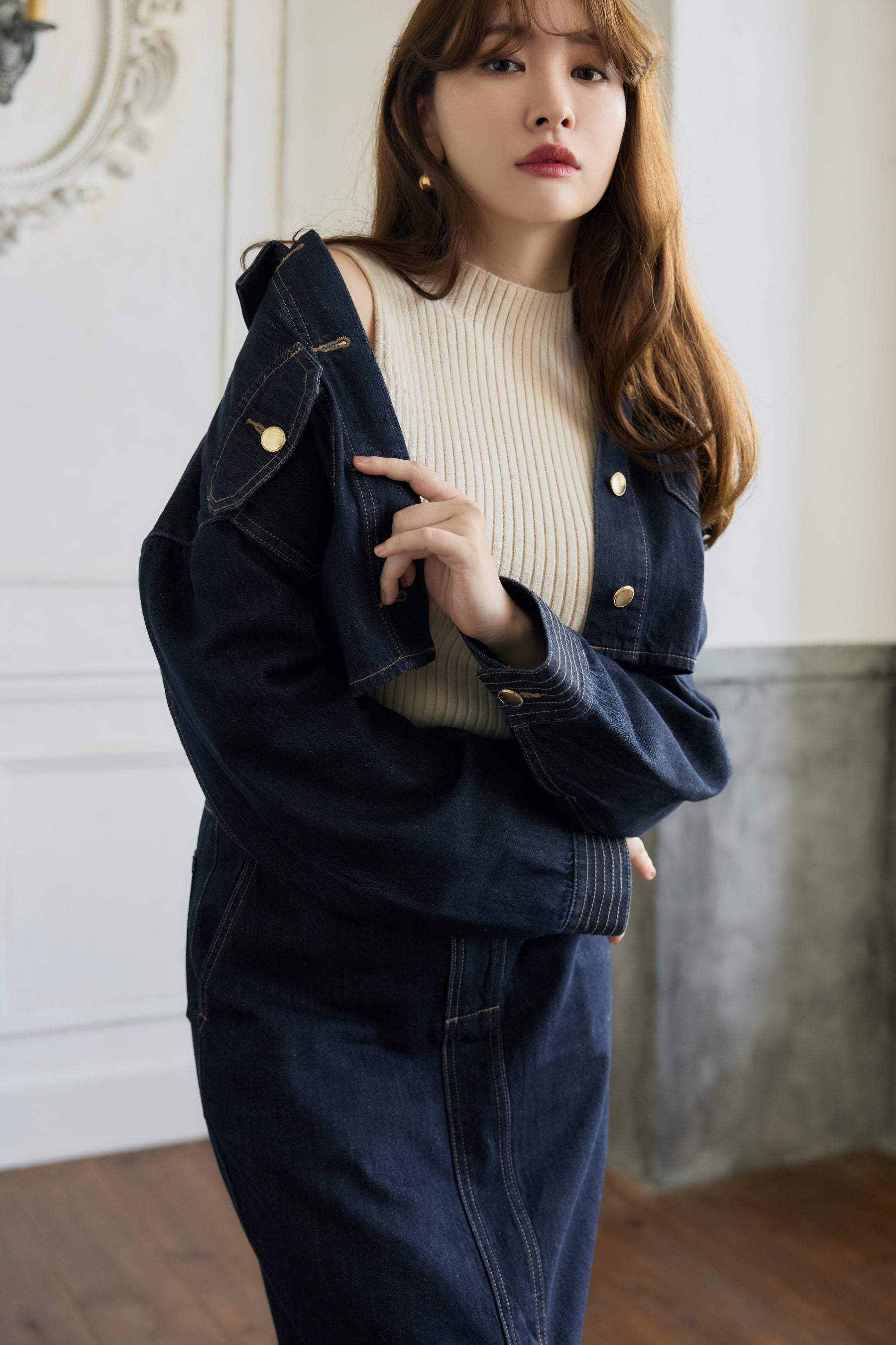 Milano Cropped Denim Jacket