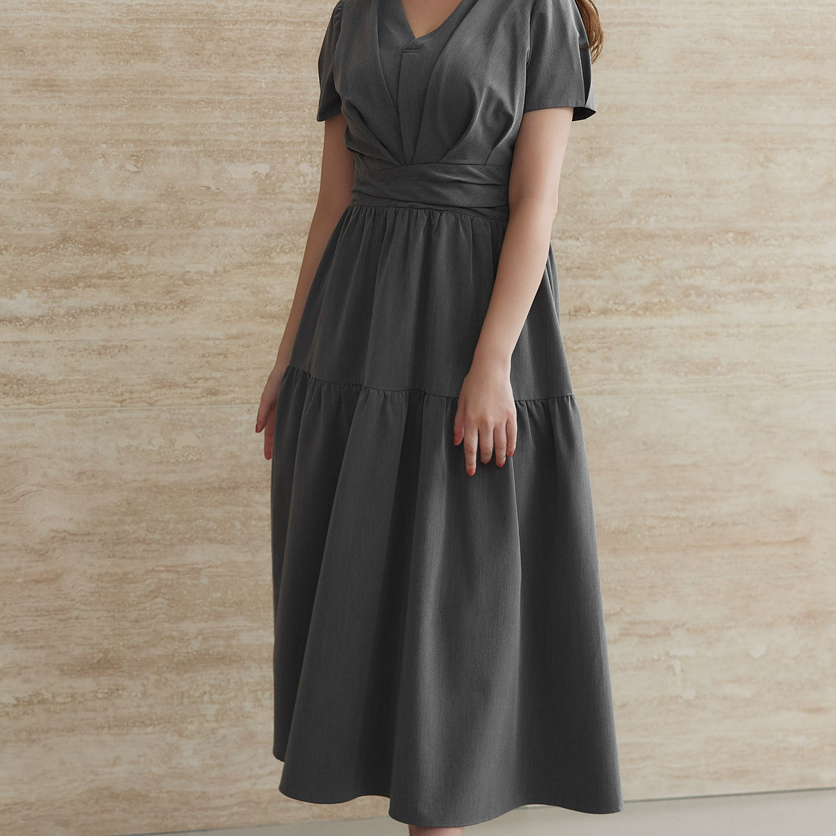 スカート Docking Shirt Dress herlipto Herlipto Carette Docking Shirt Dress