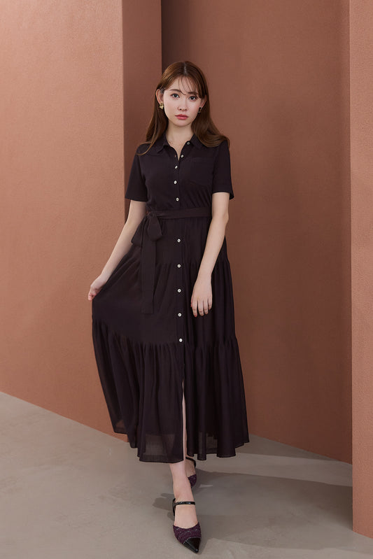 【8月中旬発送】Romane Tiered Knit Dress