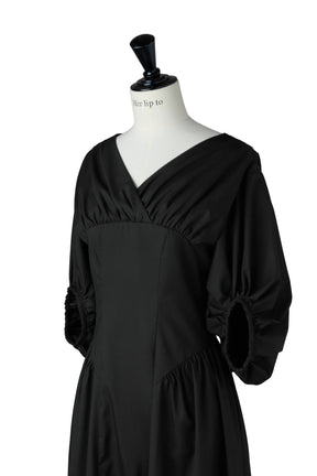 Gathered Sleeve Dress