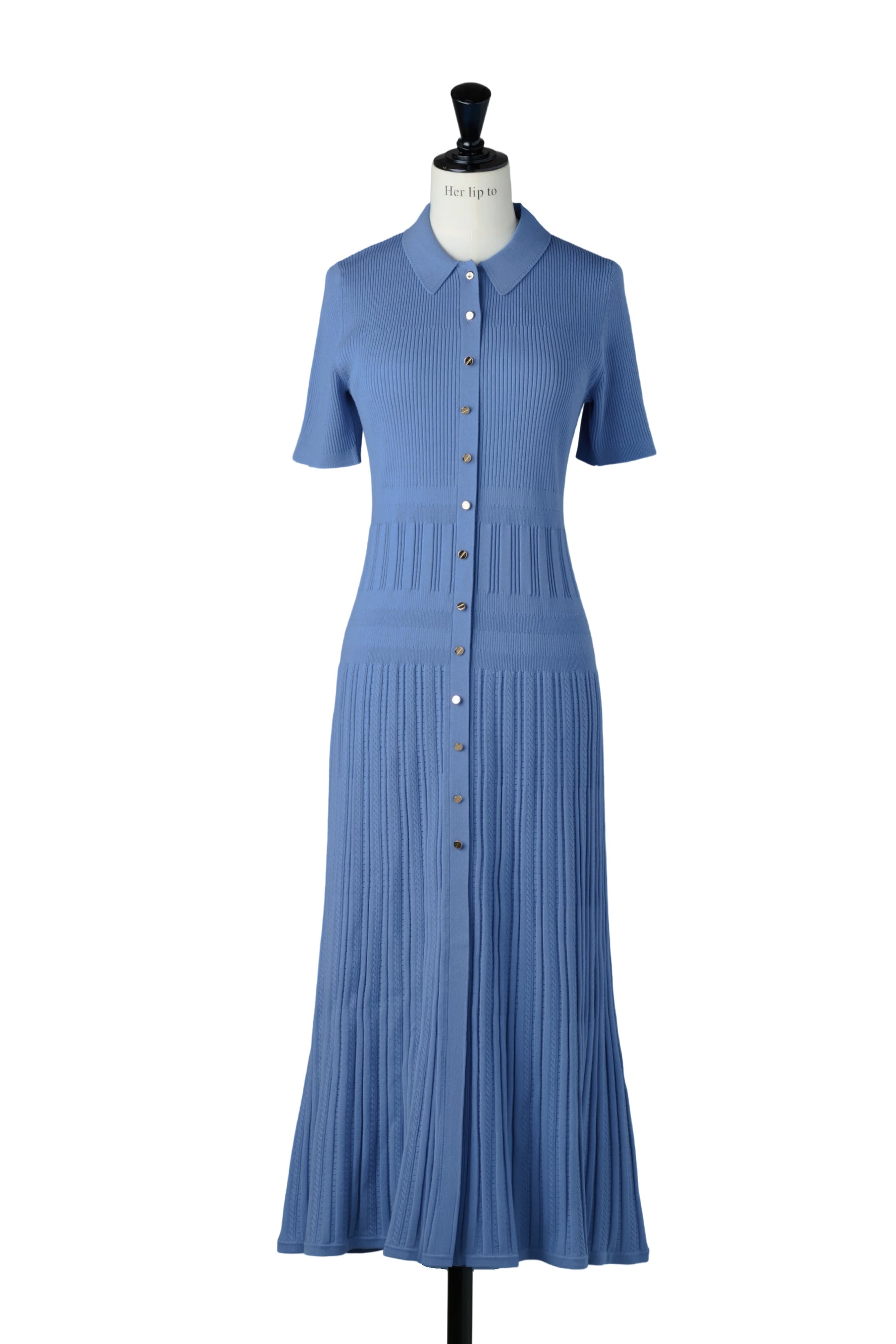 Eyelet Polo Knit Dress