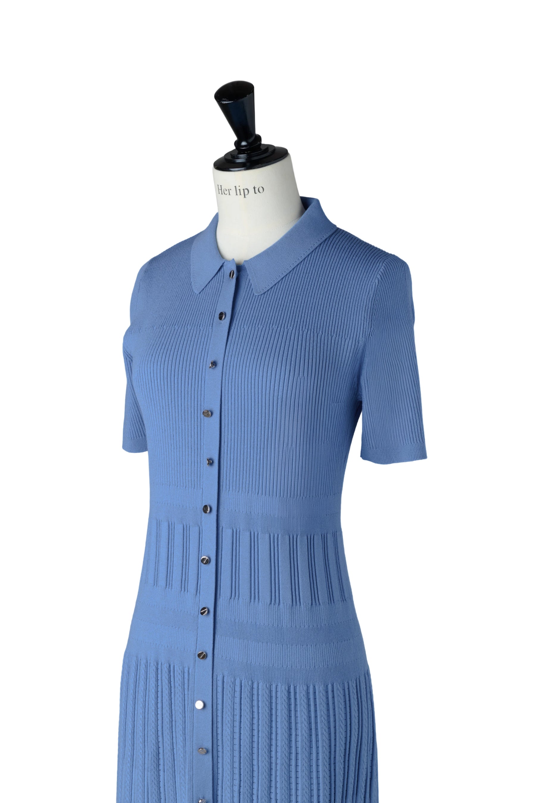 Eyelet Polo Knit Dress