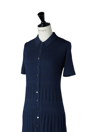 Eyelet Polo Knit Dress