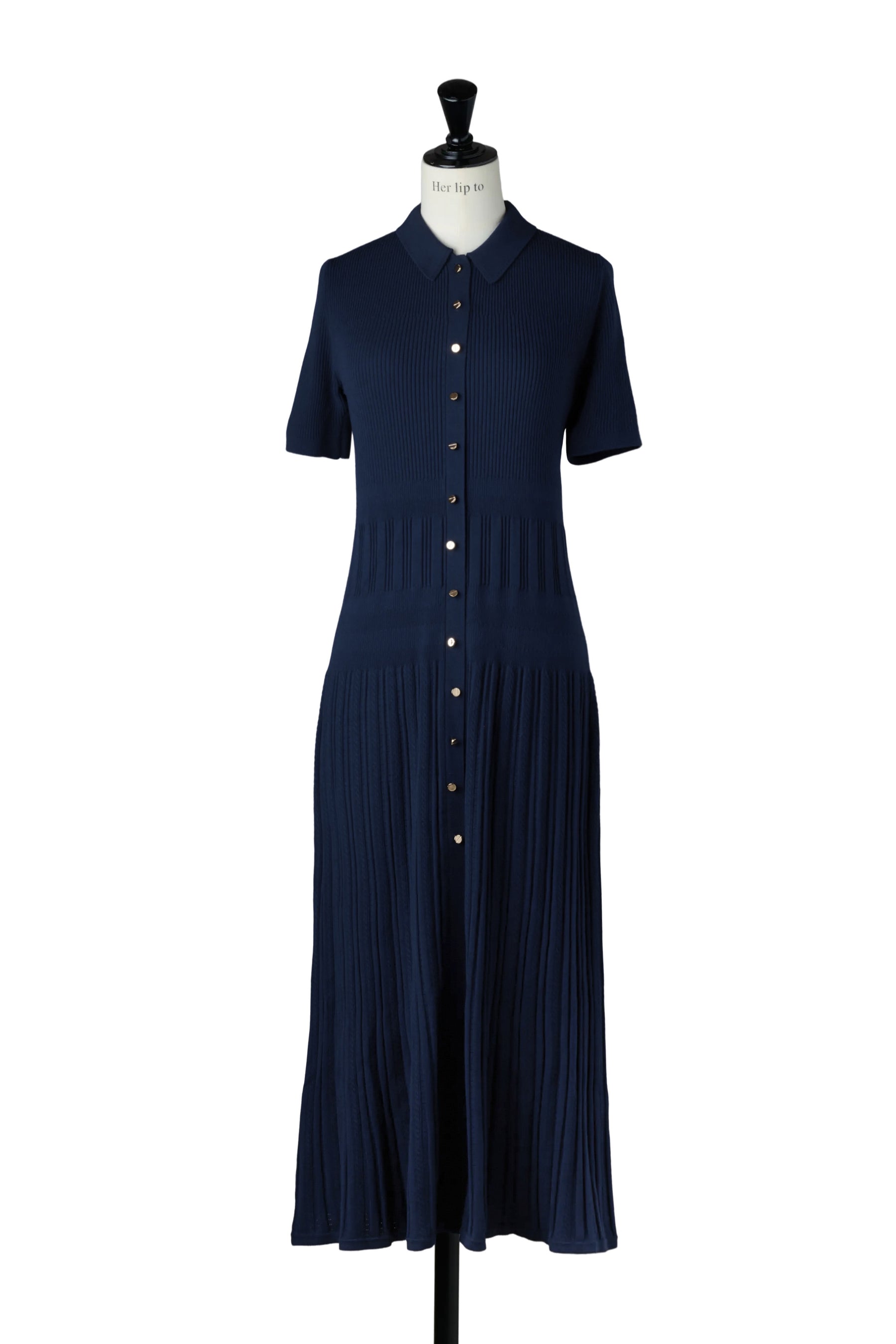 Eyelet Polo Knit Dress