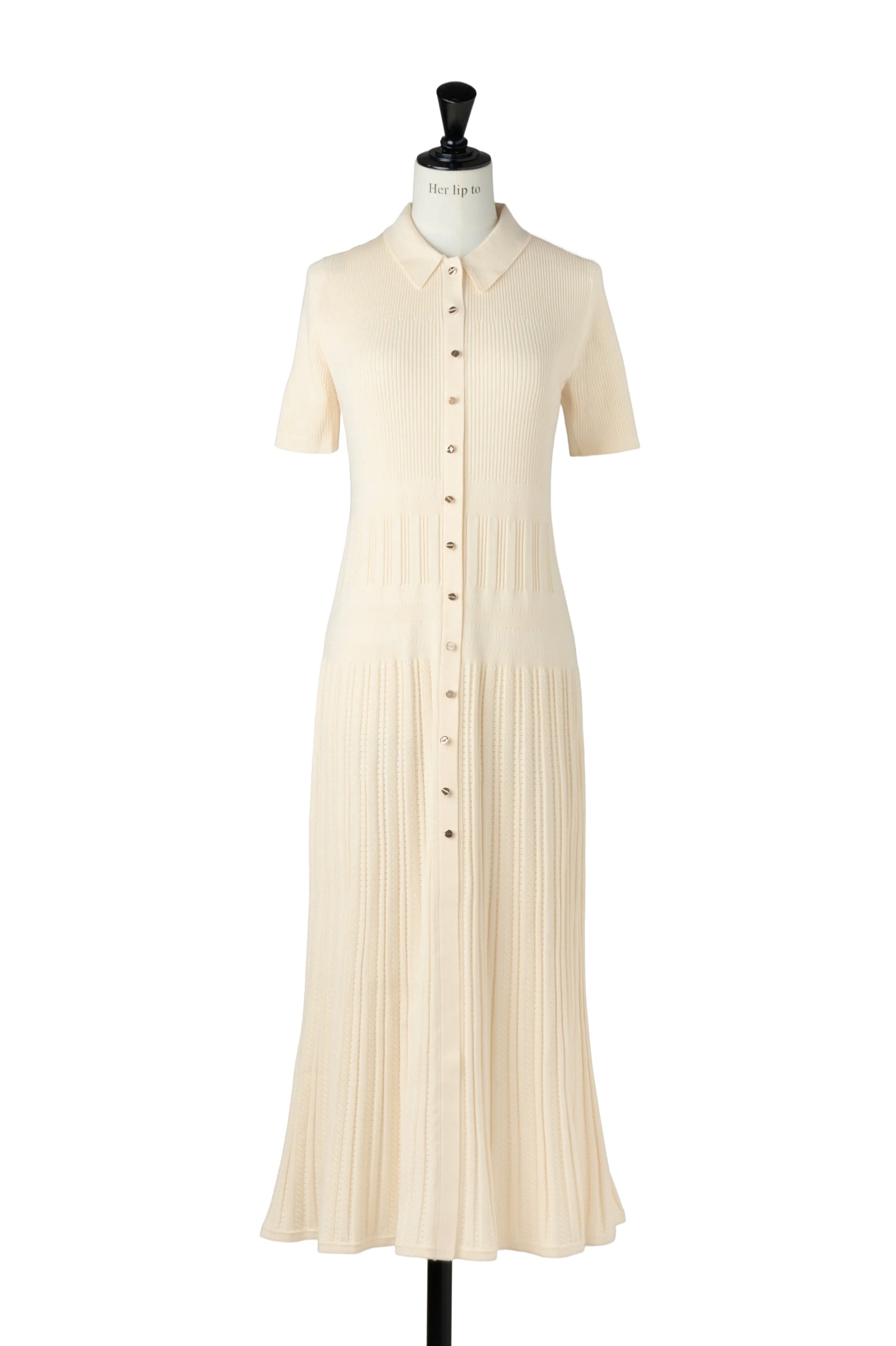 Eyelet Polo Knit Dress