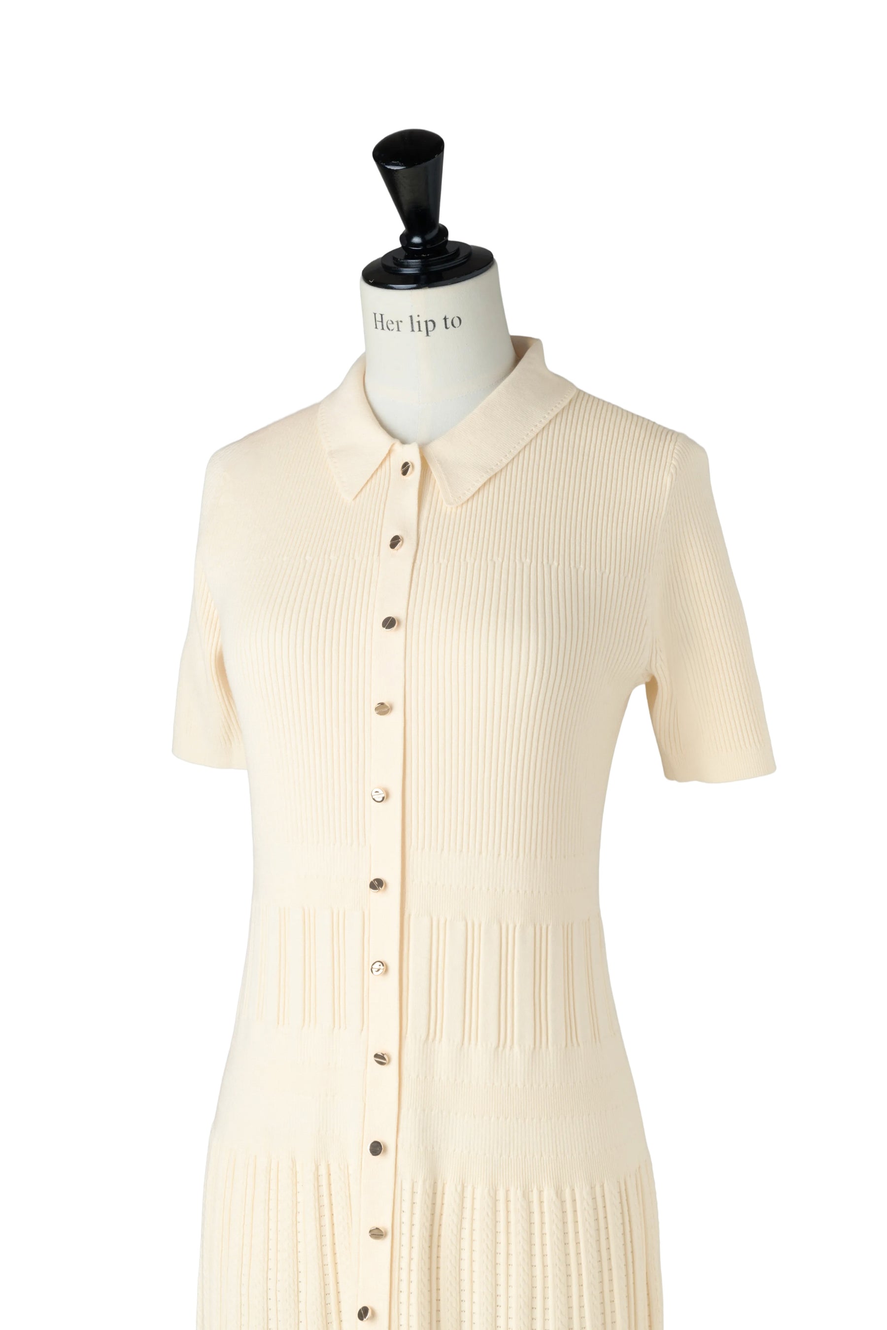 Eyelet Polo Knit Dress