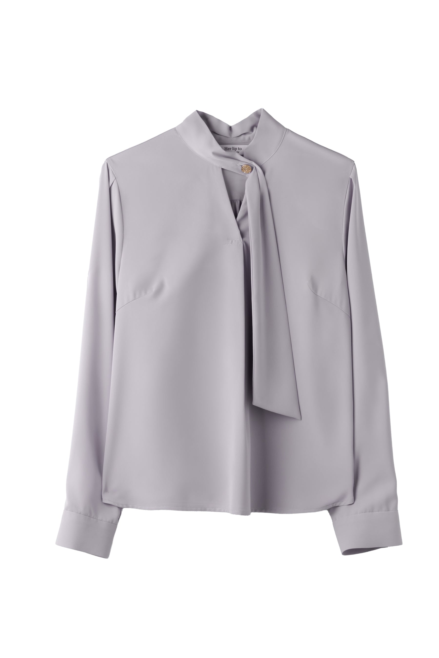 Long Tie Slit Blouse