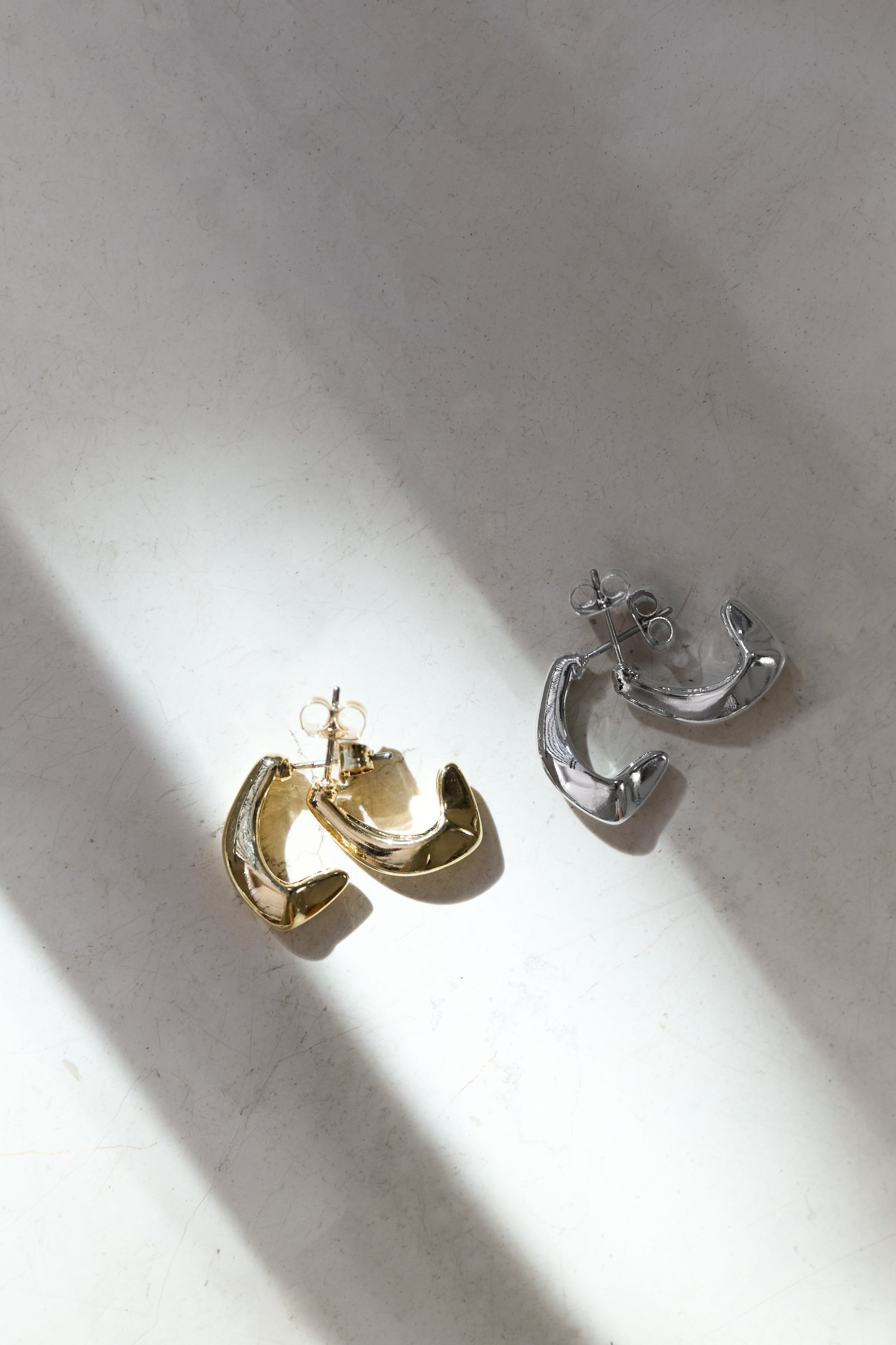 Crystal Double Hoop Pierces/Earrings