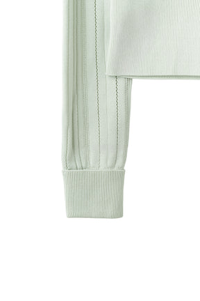 Eyelet Knit Cardigan