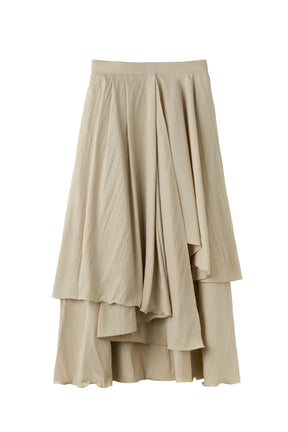 ［Essentia］Asymmetric Tiered Skirt