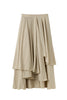 ［Essentia］Asymmetric Tiered Skirt