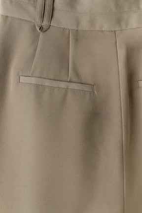 Tucked Twill Bermuda Shorts