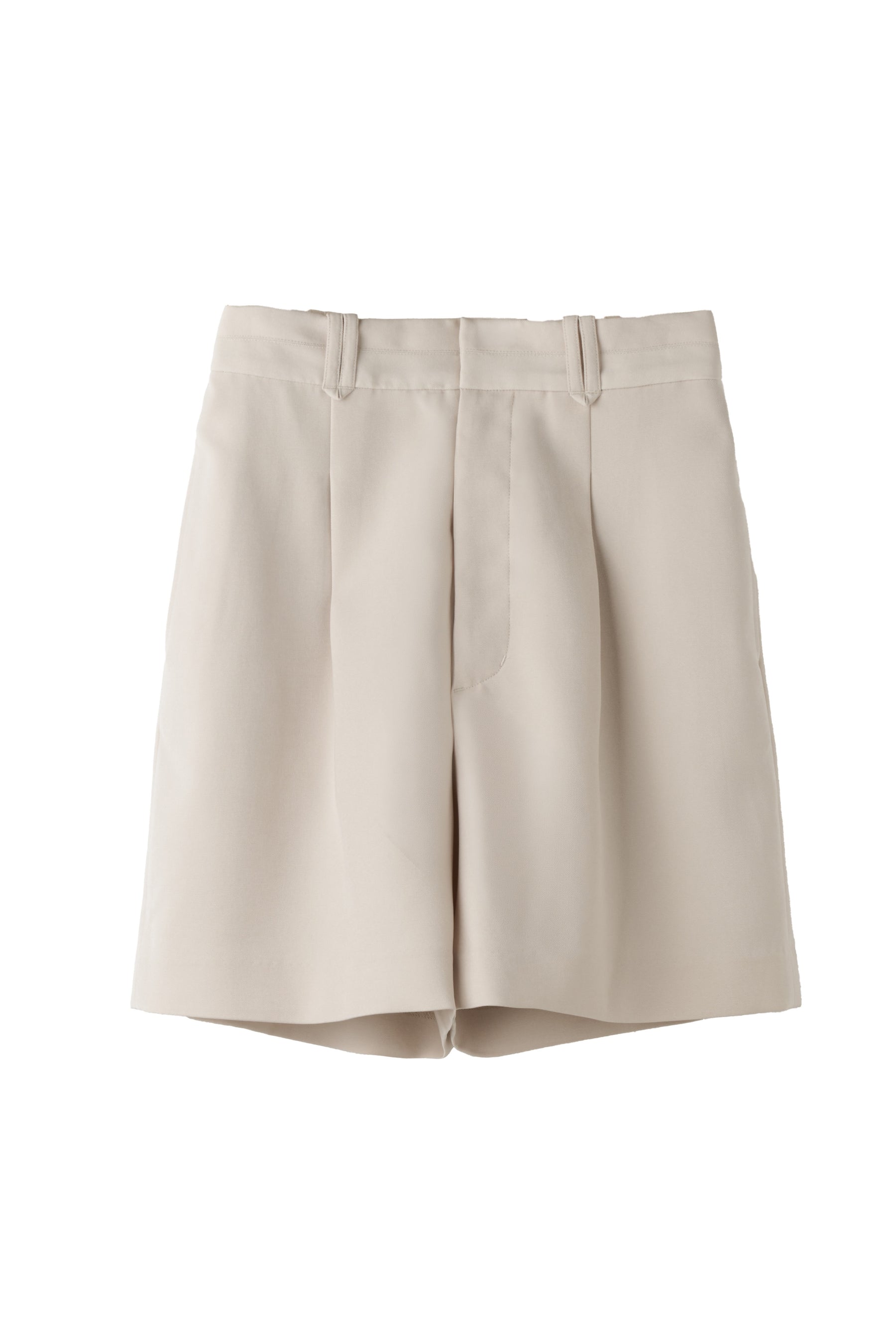 Tucked Twill Bermuda Shorts
