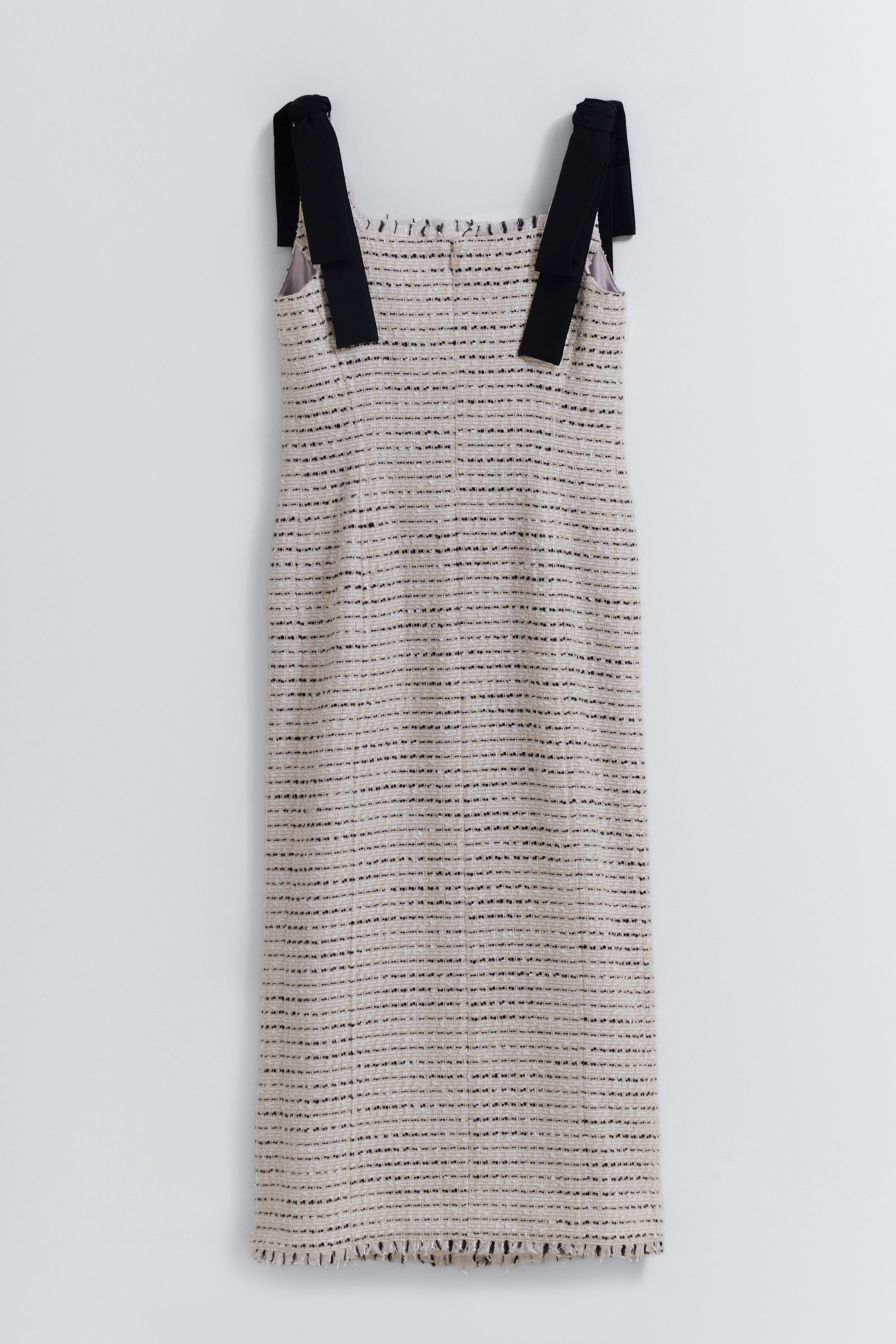 Vol.2 Tie-Shoulder Tweed Dress