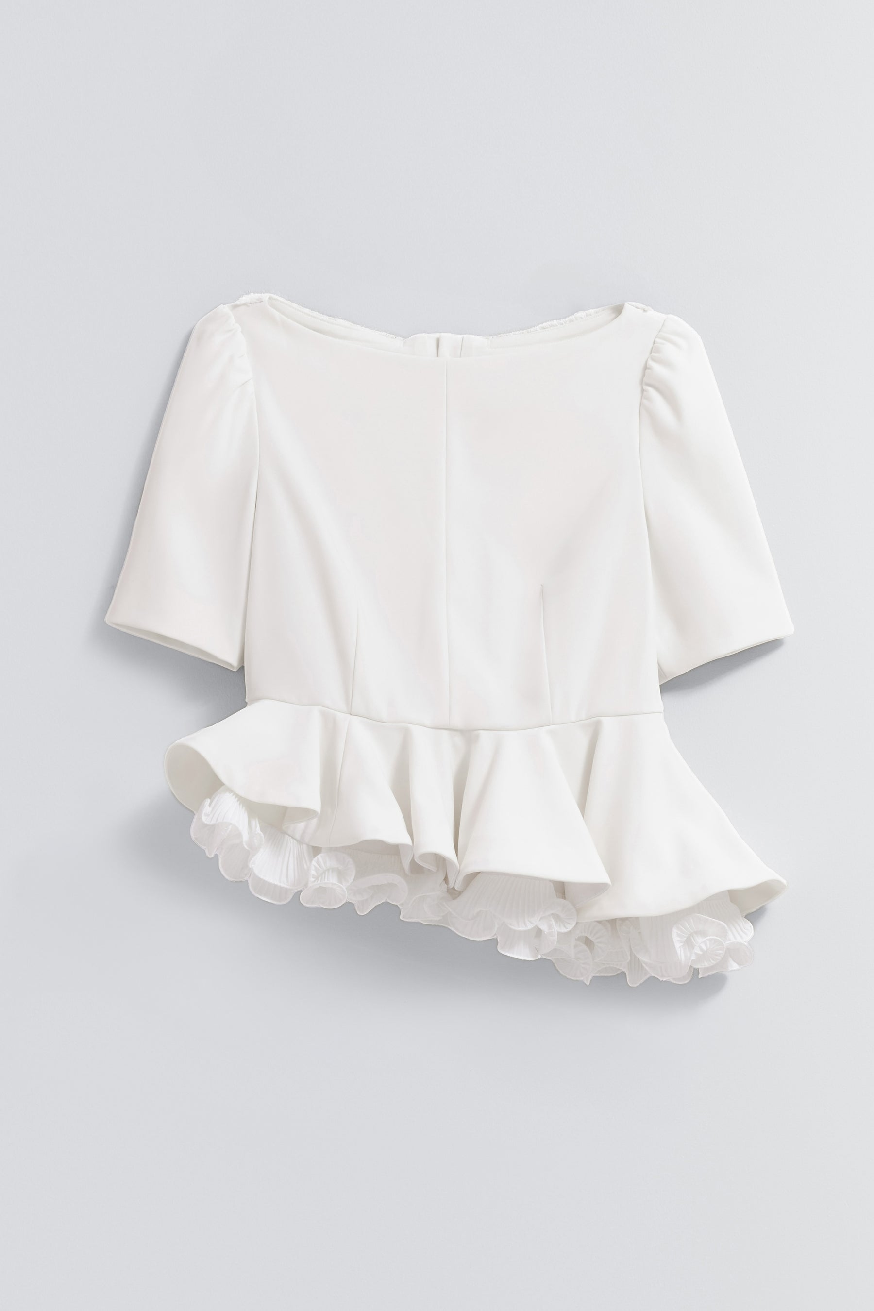 Vol.2 Pleated Ruffle Peplum Top