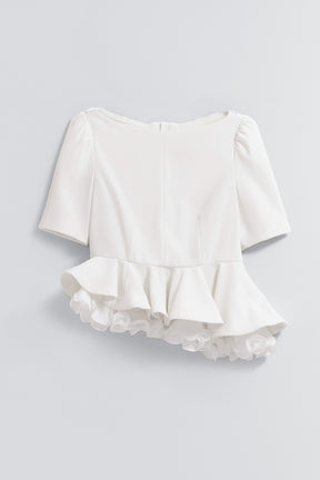 Vol.2 Pleated Ruffle Peplum Top