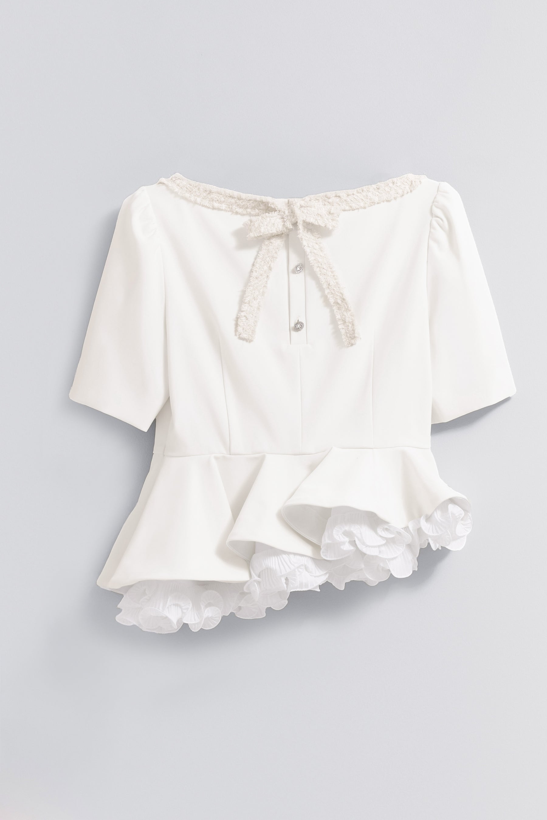 Vol.2 Pleated Ruffle Peplum Top
