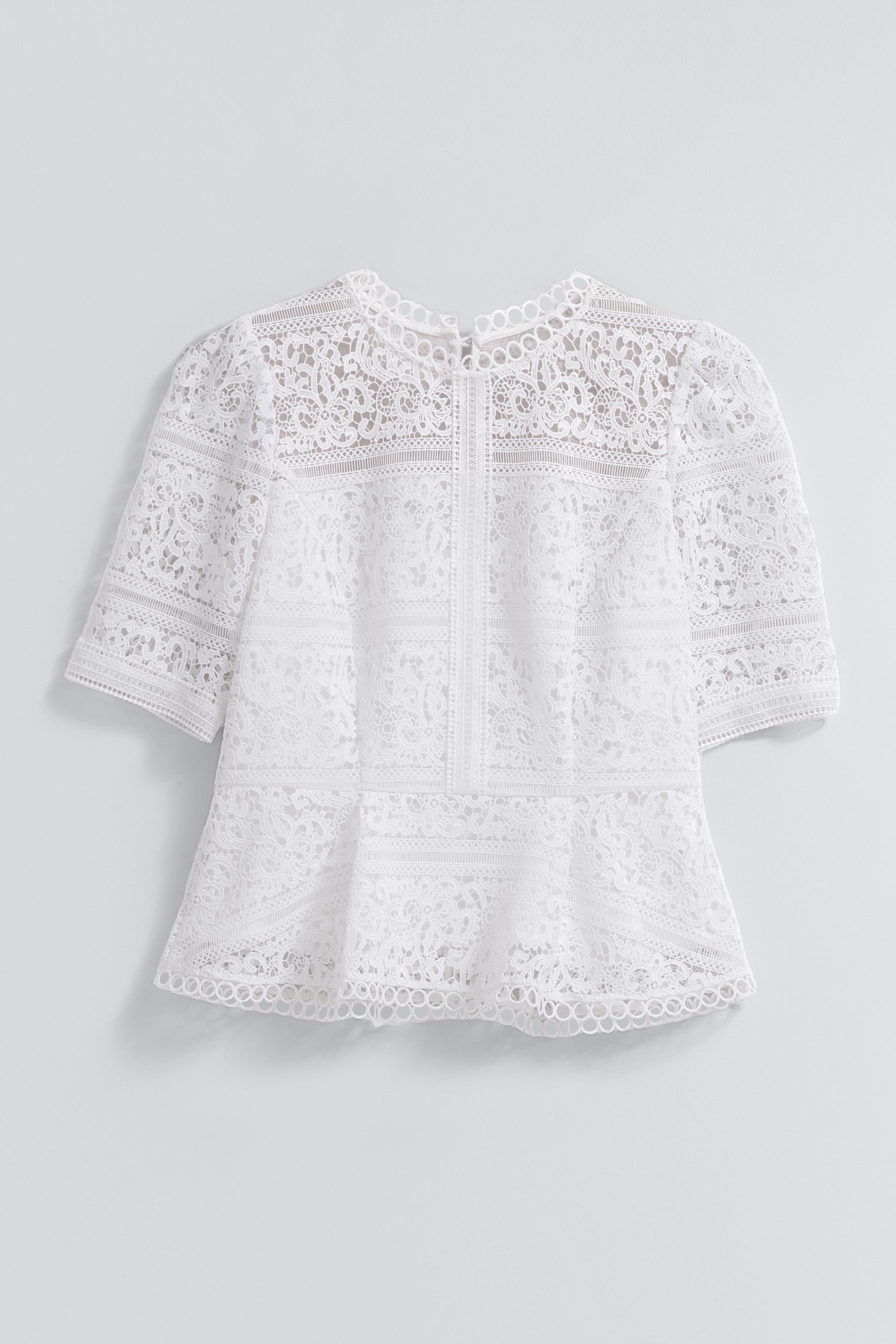 Vol.2 Embroidered Lace Peplum Top
