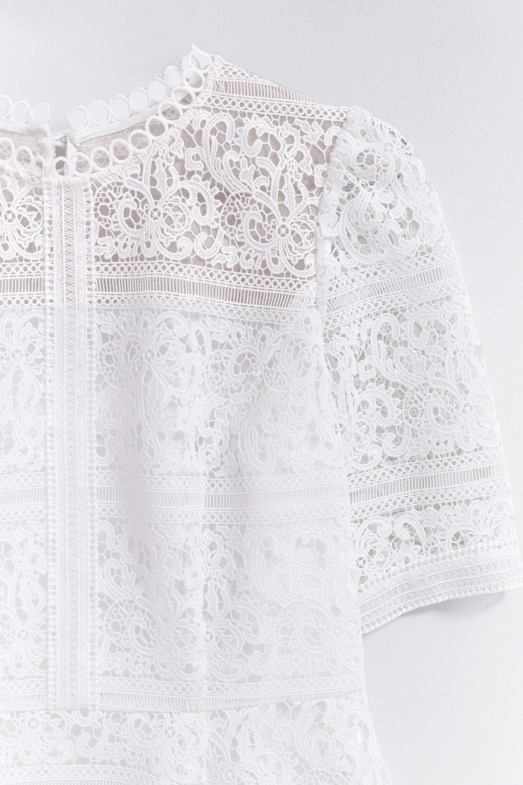 Vol.2 Embroidered Lace Peplum Top