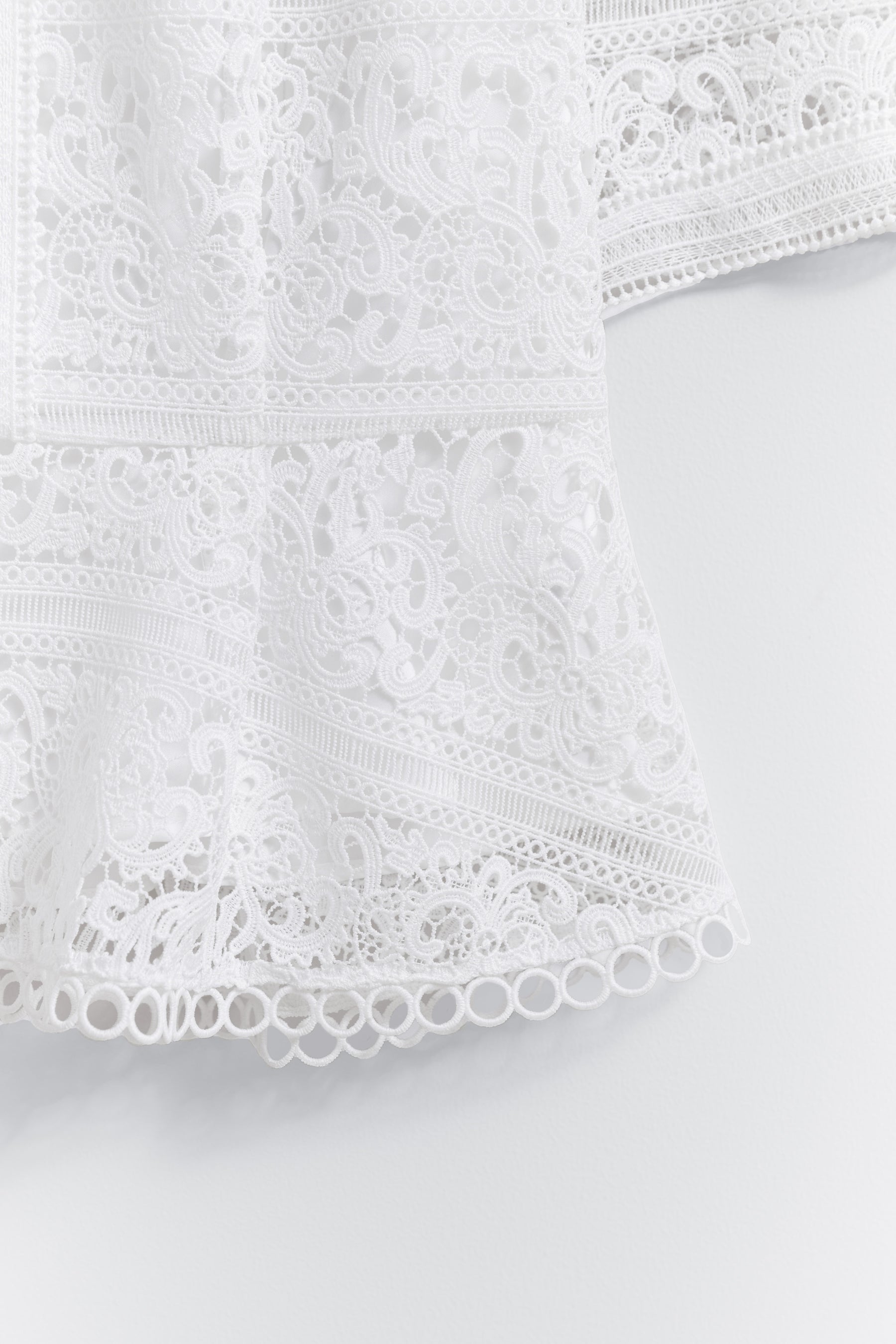 Vol.2 Embroidered Lace Peplum Top