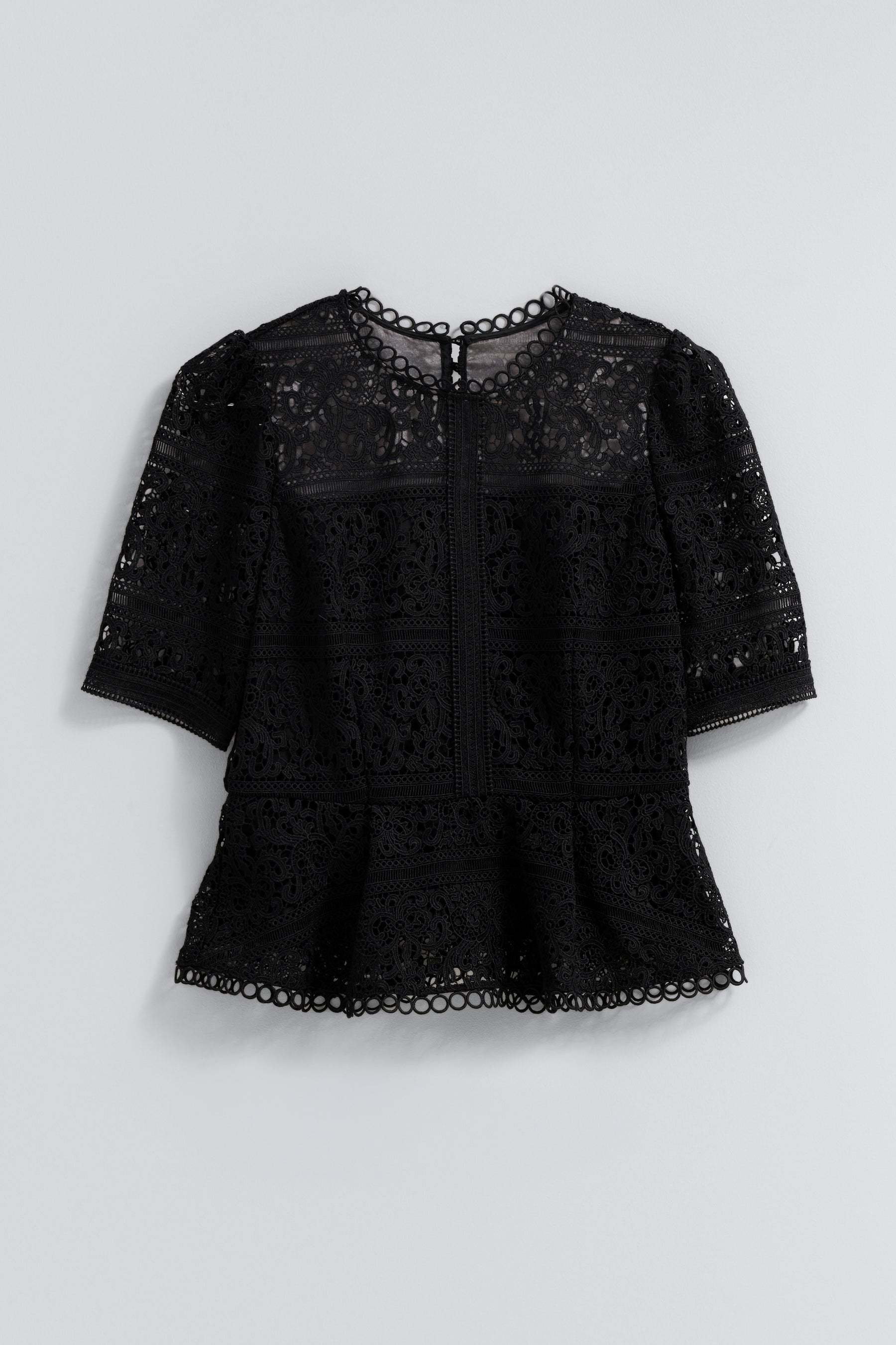 Vol.2 Embroidered Lace Peplum Top
