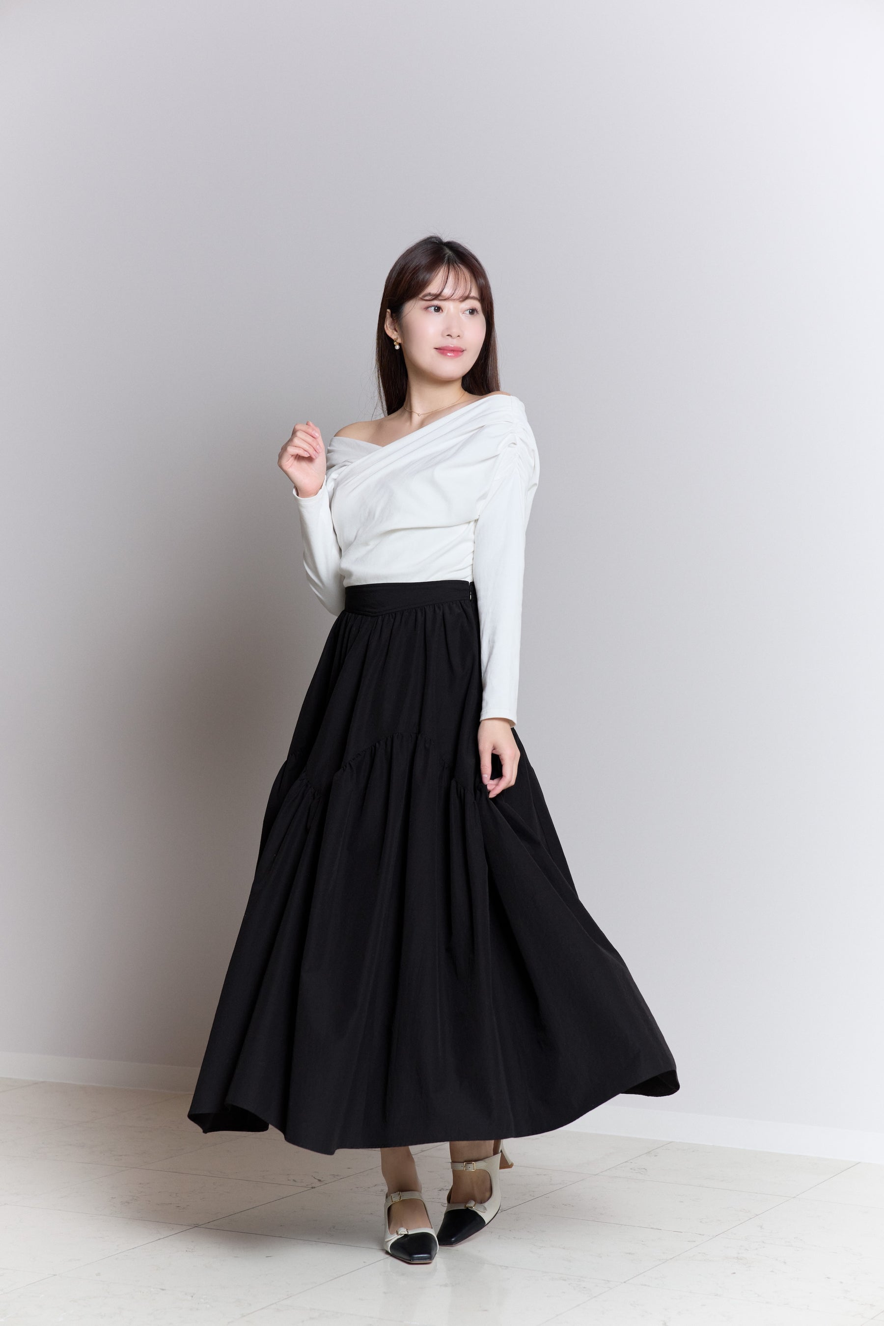 Round Tiered Long Skirt