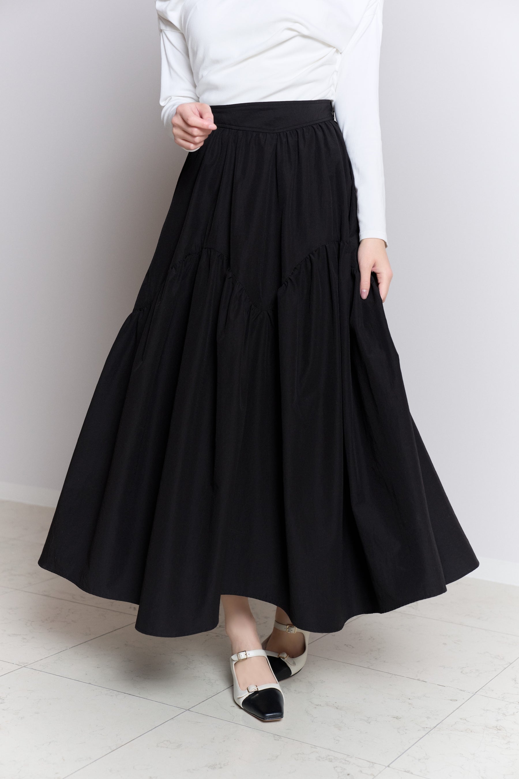 Round Tiered Long Skirt