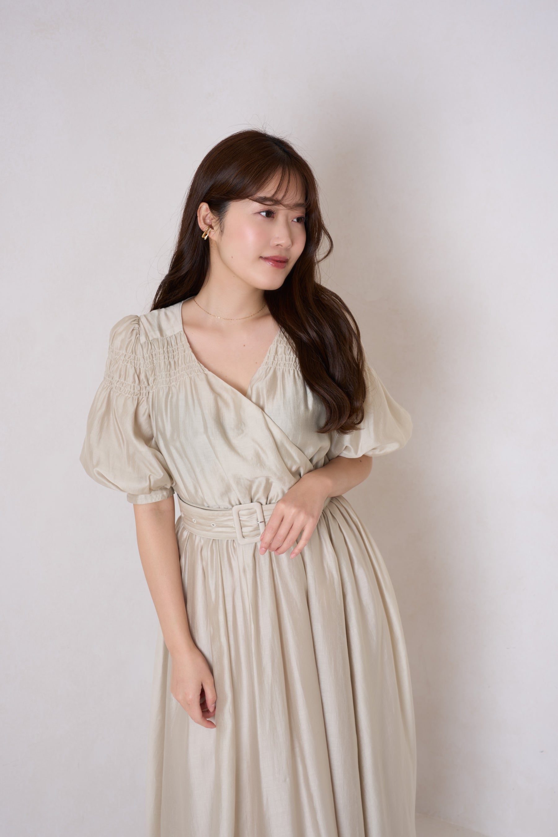 Airy Volume Sleeve Dress