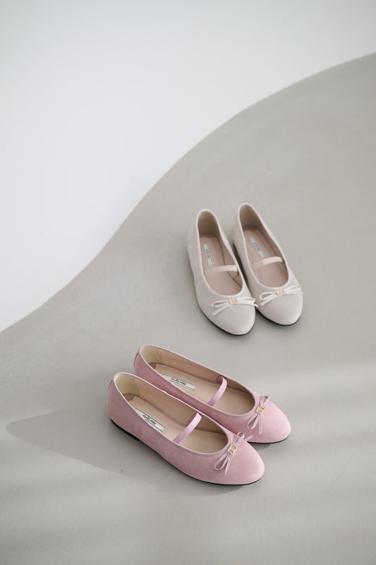 【4月上旬発送】Suede Ballet Flats