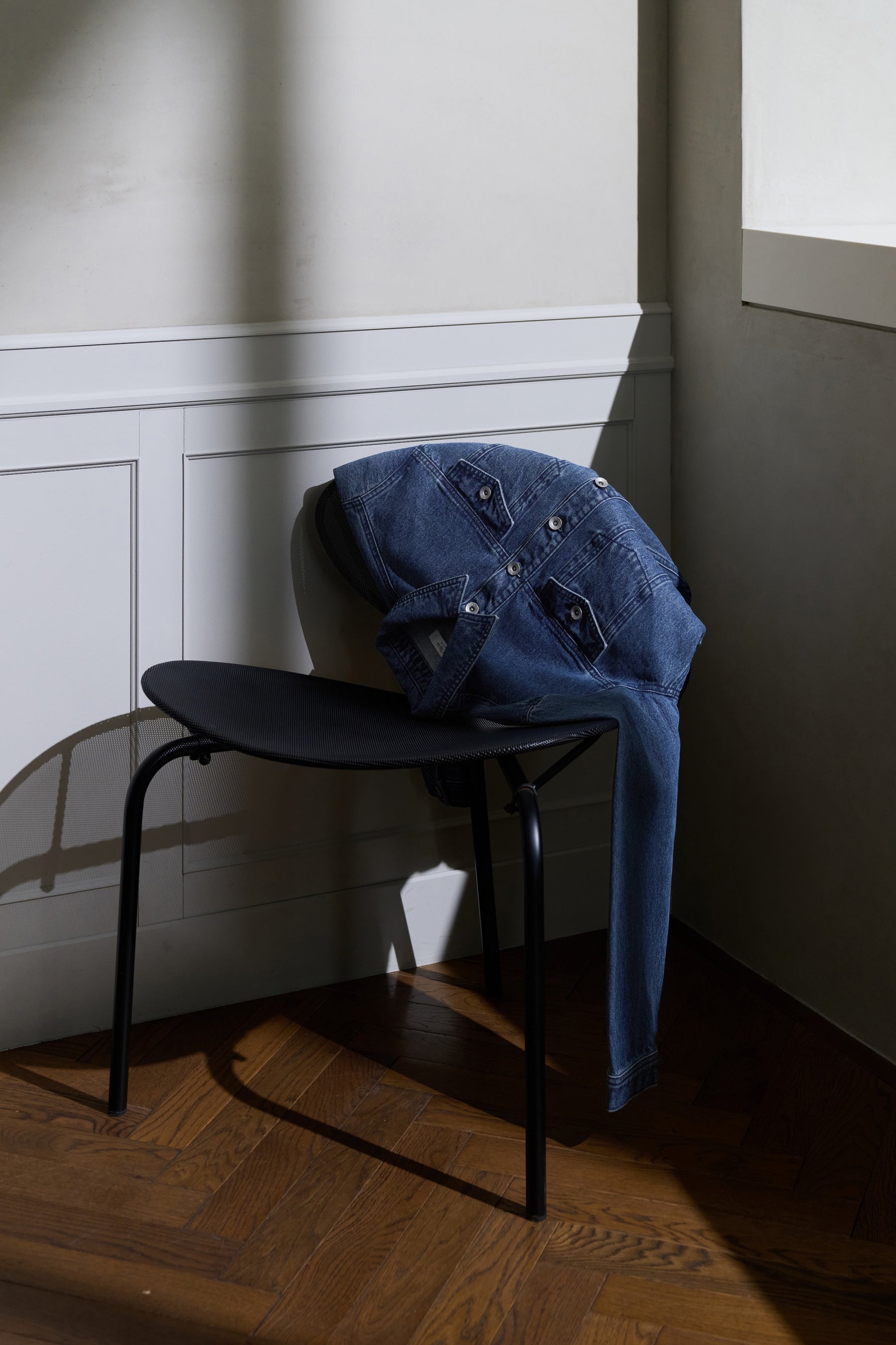 Peplum Back Denim Jacket