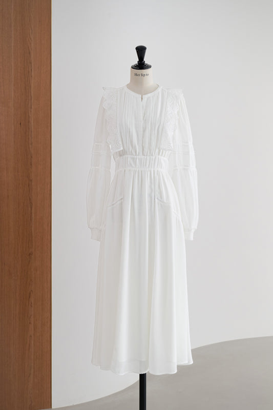 Evina Lace Flared Dress