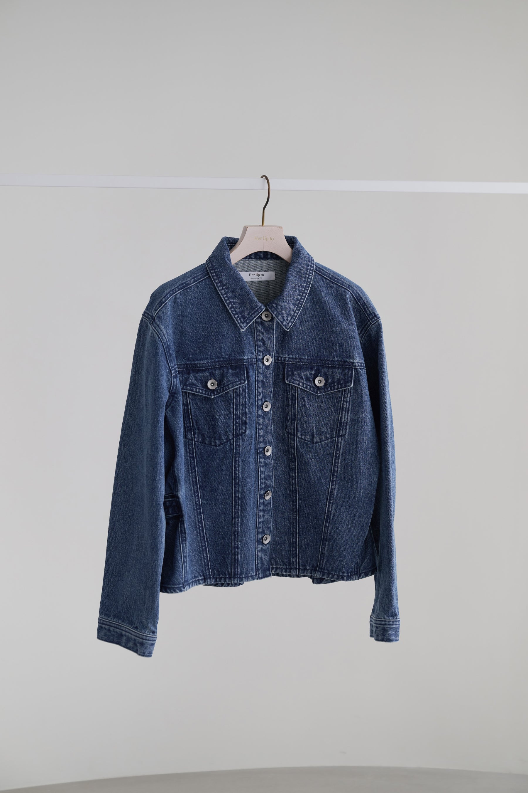 Peplum Back Denim Jacket