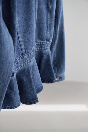 Peplum Back Denim Jacket