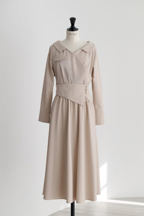 Cache-Coeur Peplum Shirt Dress