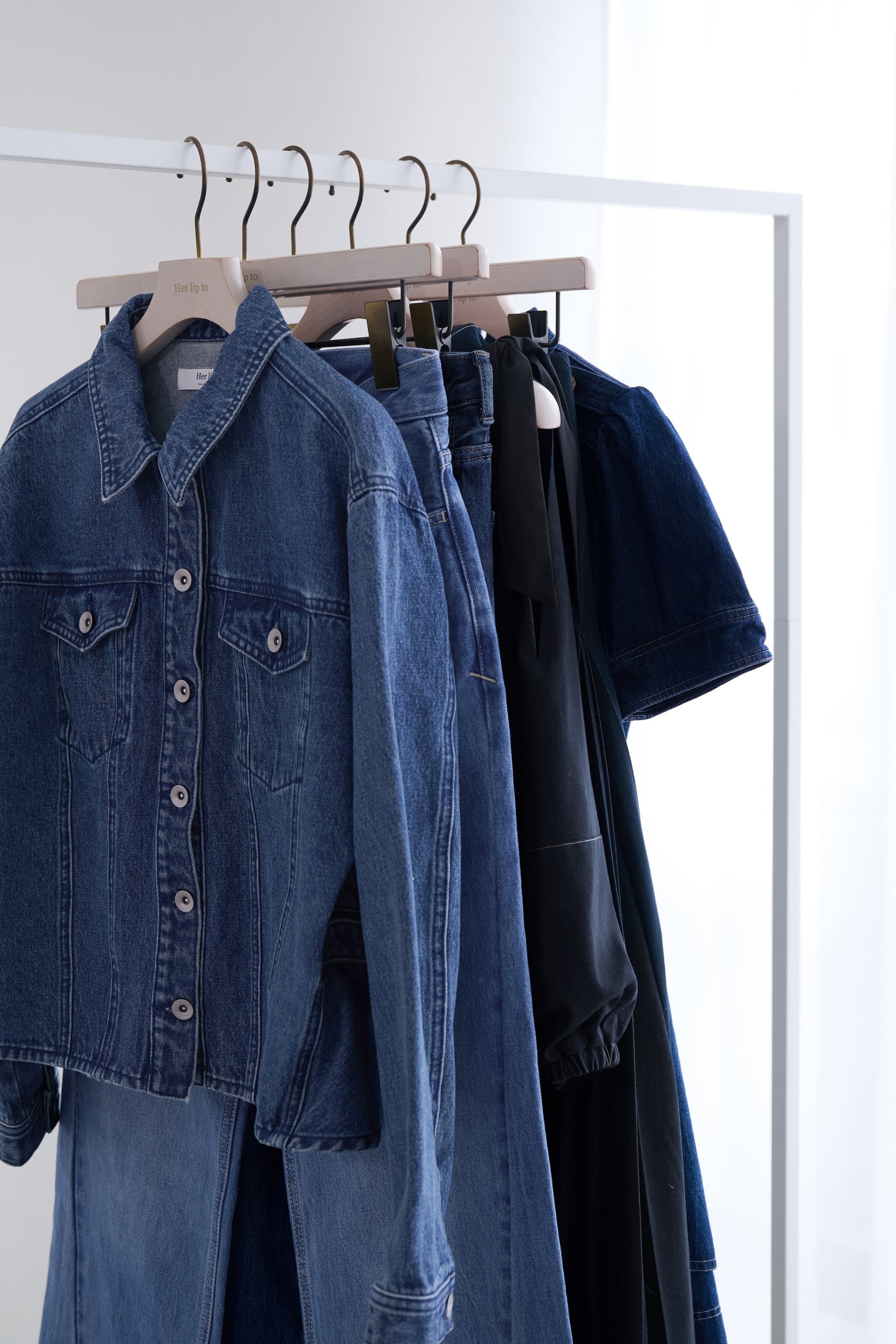 Peplum Back Denim Jacket