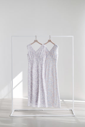 [New color] Lace Trimmed Floral Dress