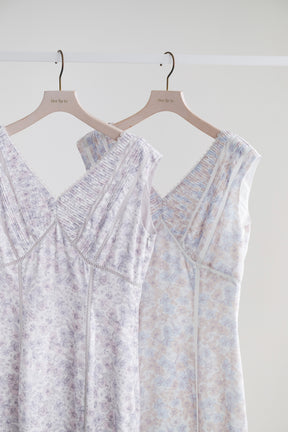 [New color] Lace Trimmed Floral Dress