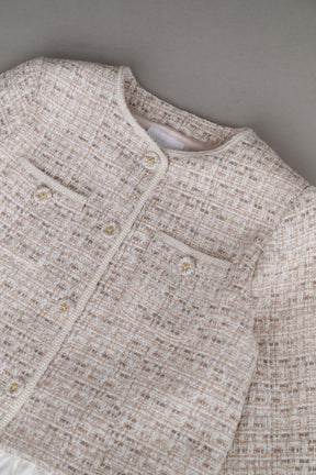 Ruffle Hem Tweed Jacket
